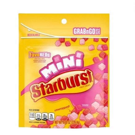 Starburst Minis Grab and Go Size - Fave  Reds Flavour