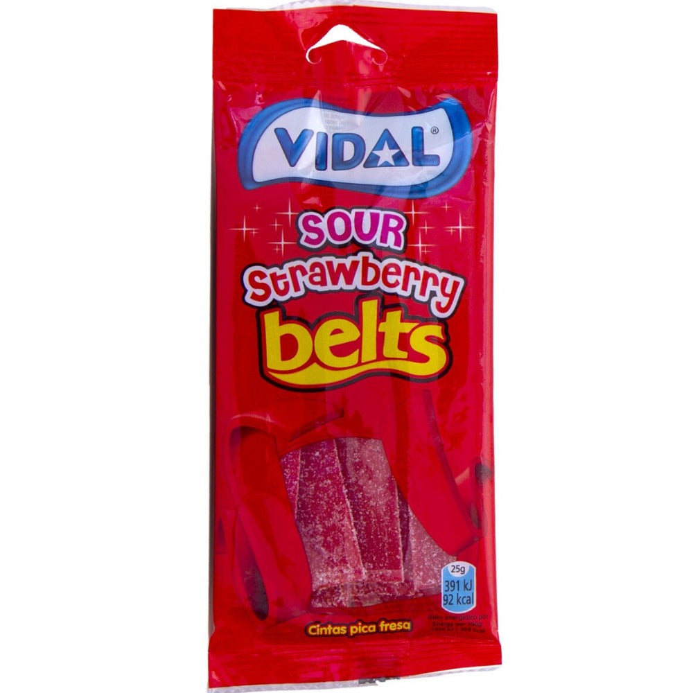 Vidal Candy -Sour Strawberry Belts