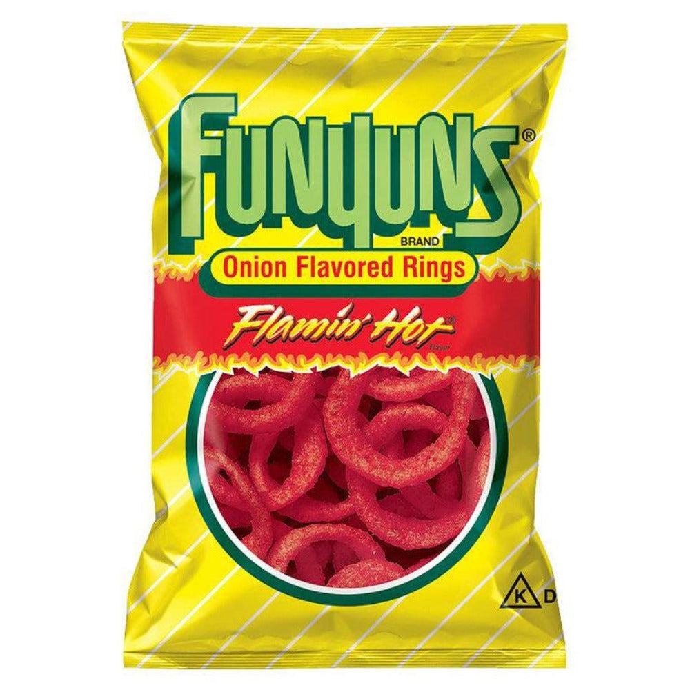 Frito Lays Funyuns Flaming Hot Onion Flavoured Rings