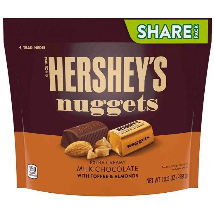 Hershey's Nuggets Pack - Chocolate with Toffee and Almonds 289g Duty Free