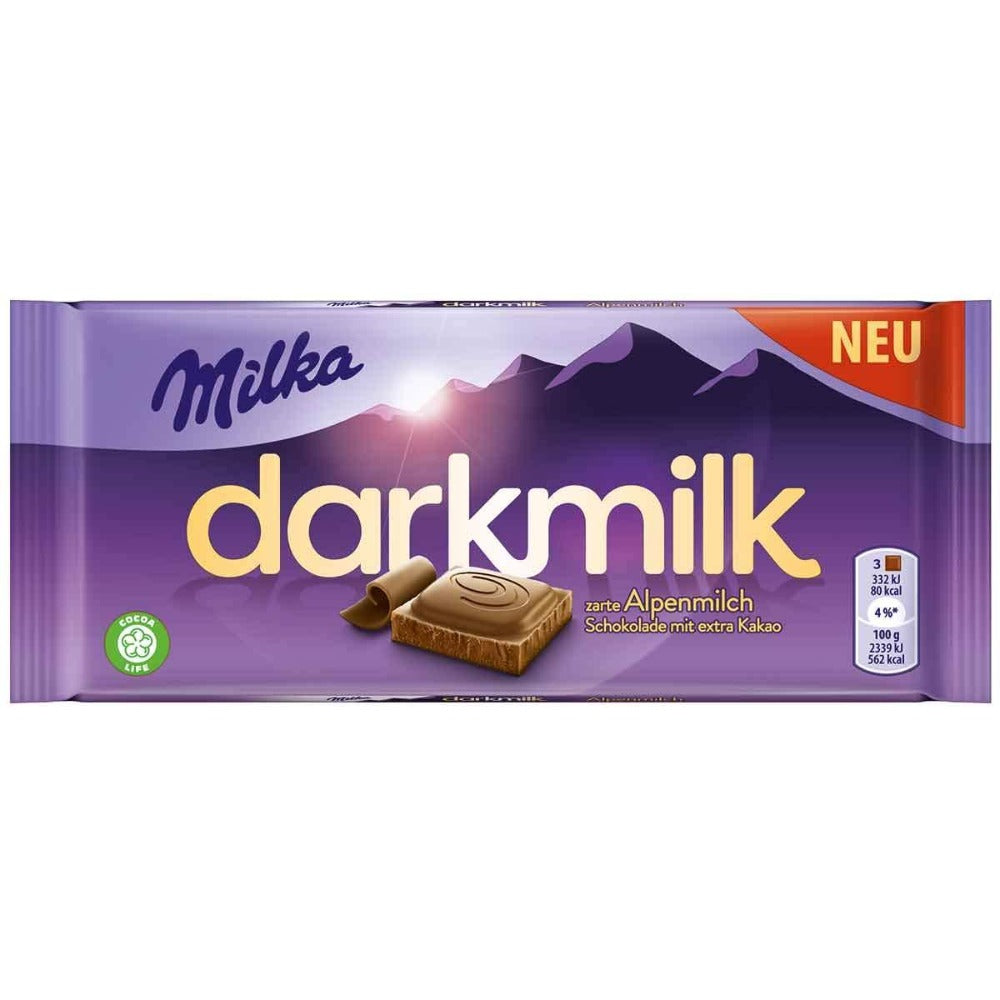 Milka Darkmilk Alpine Milk Chocolate Bar