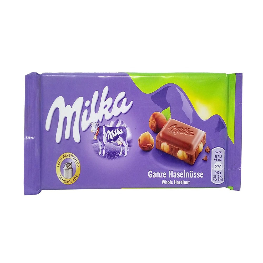 Milka Whole Hazelnut Chocolate Bar