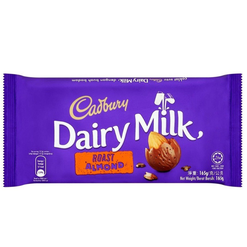 Cadbury Roast Almond Chocolate Bar 165g