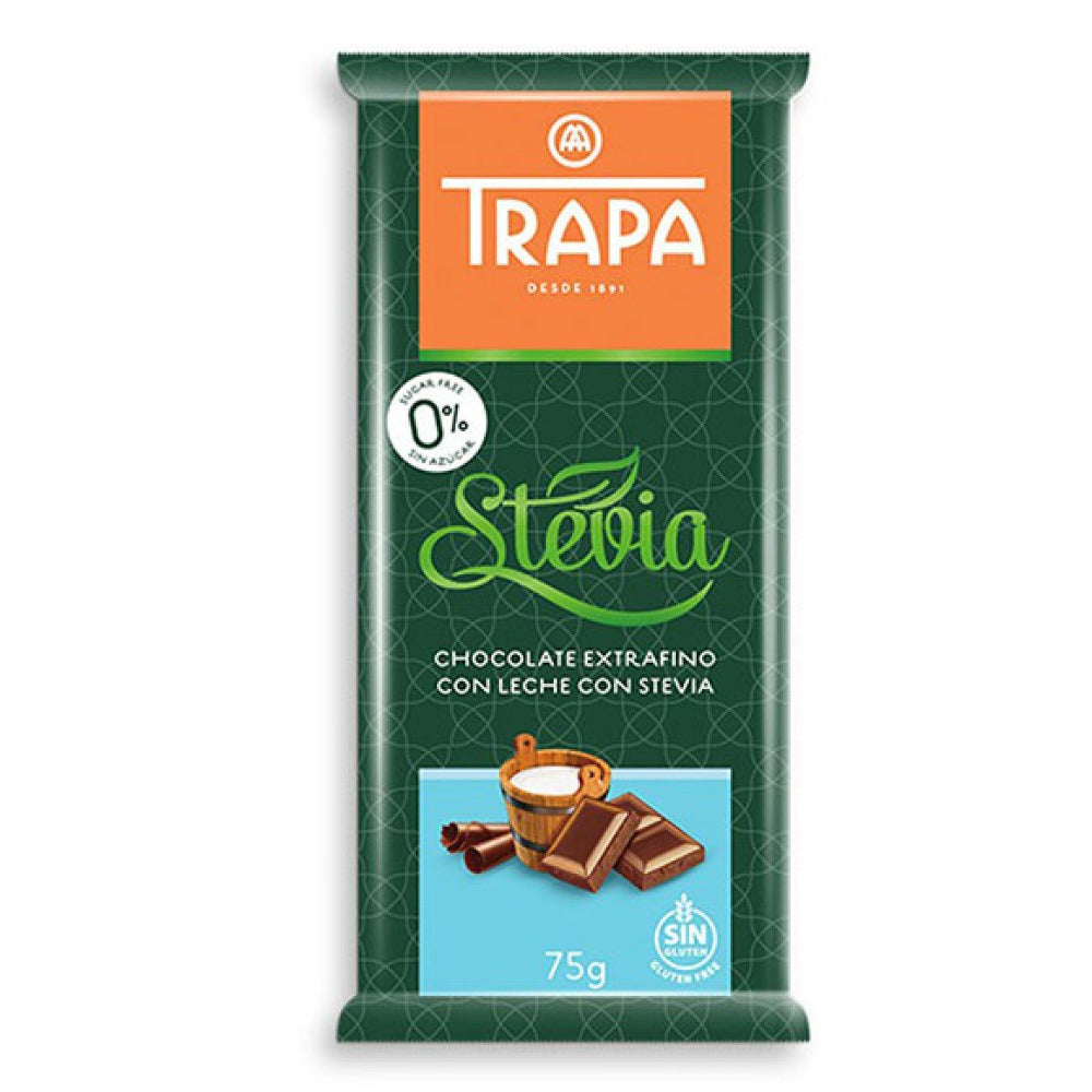 Trapa Stevia Milk Chocolate ( 0 % added sugar)