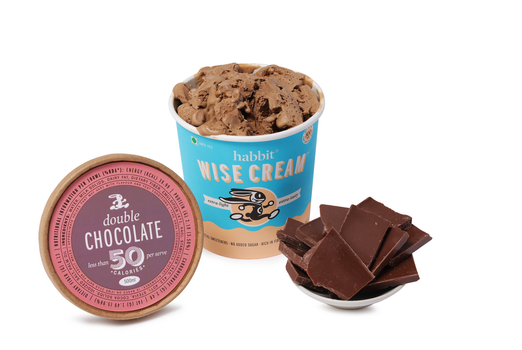 Habbit Wise Cream - Double Chocolate Pack of 6 (125 ml cups)