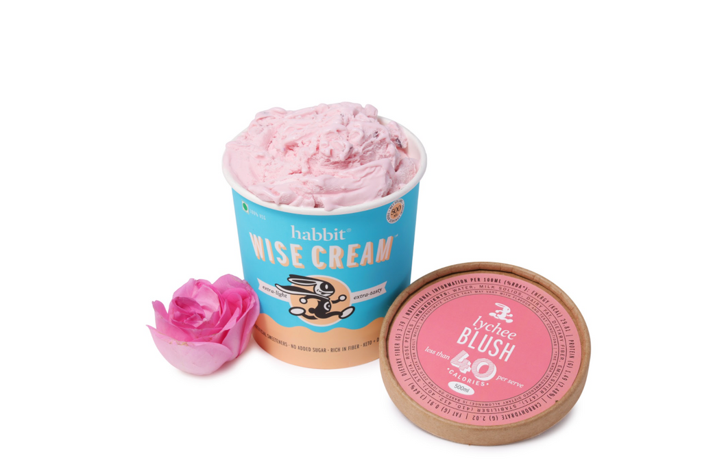 Habbit Wise Cream - Lychee Blush Pack of 6 (125 ml cups)