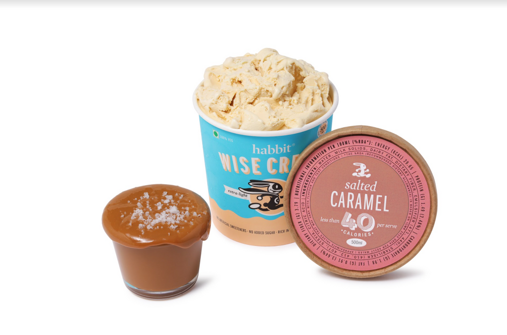 Habbit Wise Cream - Salted Caramel (Two 500ml Pints)