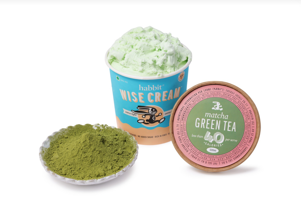 Habbit Wise Cream - Matcha Green Tea Pack of 6 (125 ml cups)