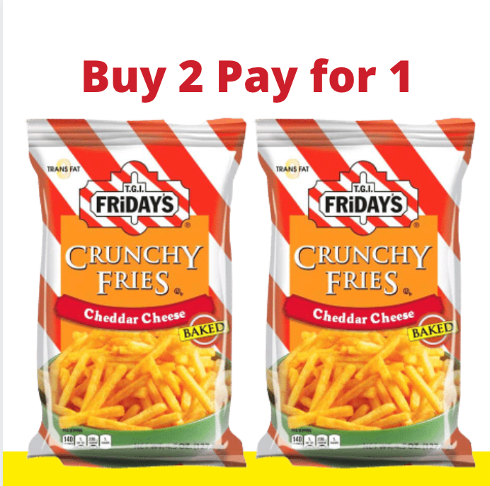 TGI Fridays Crunchy Fries Cheddar Cheese ( Baked) Rs. 385.00 - Buy 2 Pay for 1