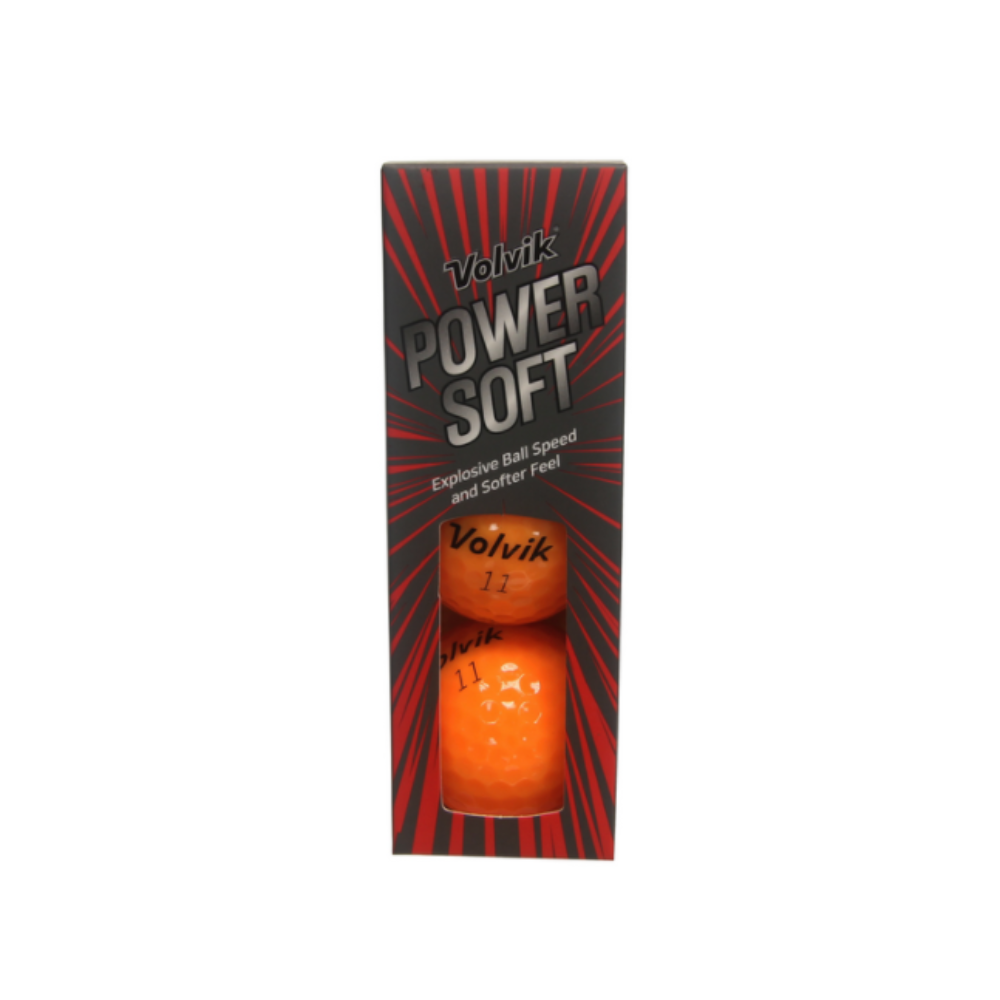 Volvik Power Soft Golf Balls -Orange( Pack of 3)