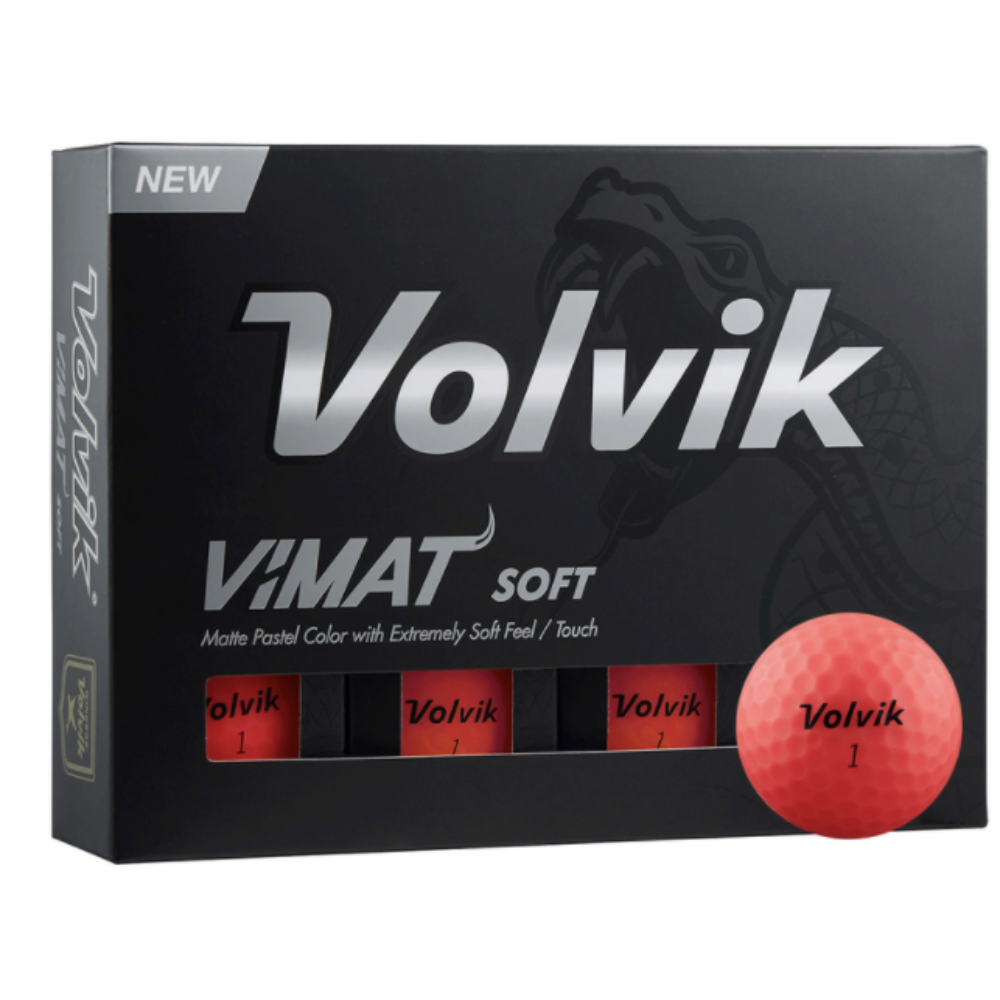 Volvik Vimat Soft Golf Balls -Red Colour ( Pack of 12)