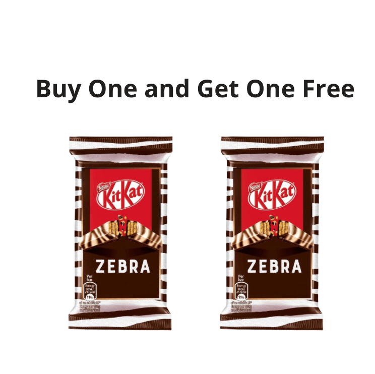 KitKat - Zebra Dark and White Chocolate BOGO