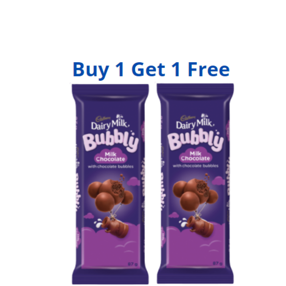 Cadbury Dairy Milk Bubbly Chocolate BOGO