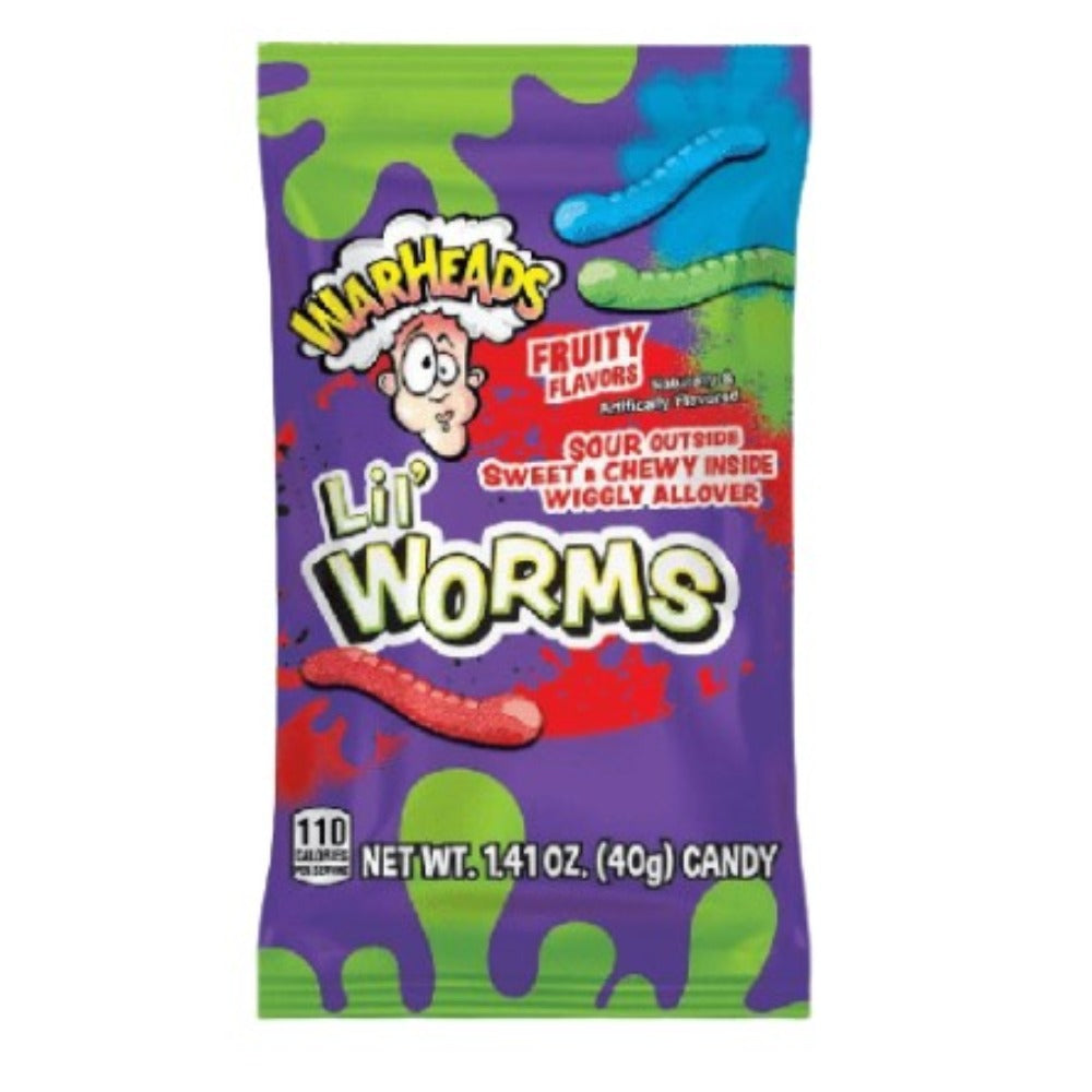 Warheads Fruity Flavours Lil Worms Pouch (40g)