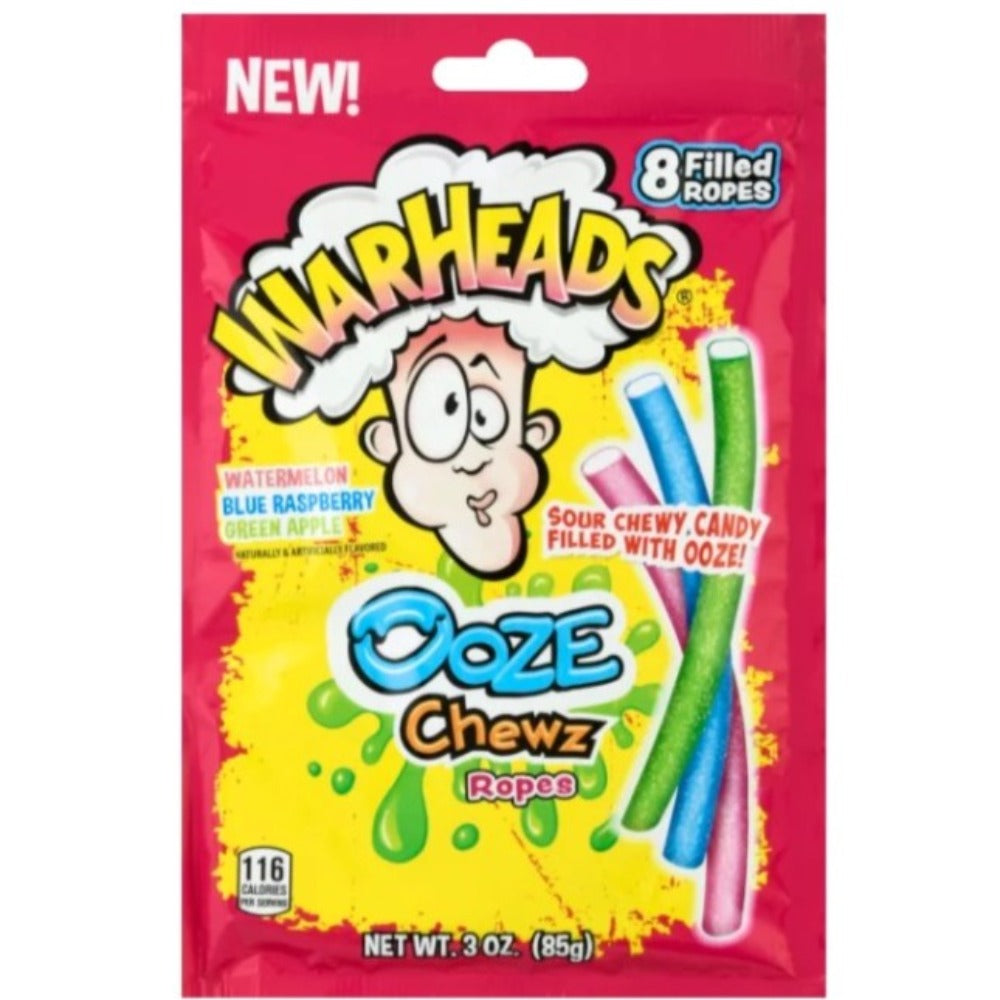 Warheads Ooze Chewz Ropes Fruity Flavours (85G)