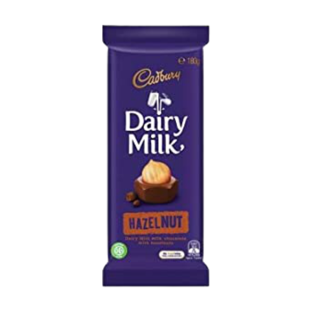 Cadbury Dairy Milk Australia Hazelnut Chocolate Block