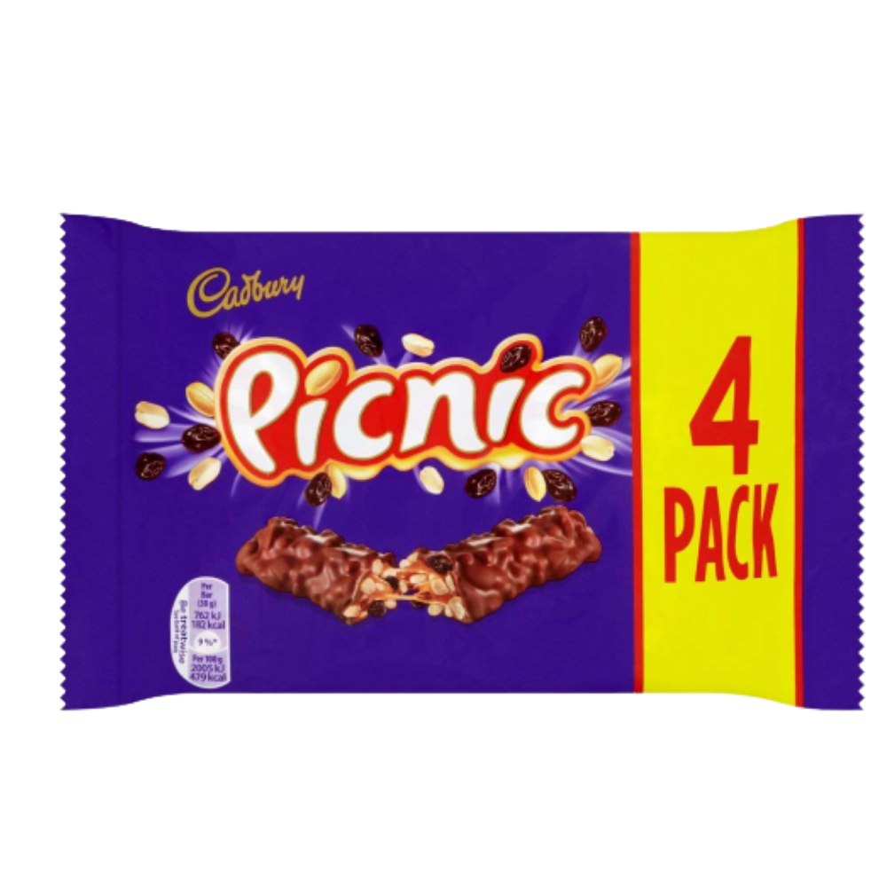 Cadbury Picnic Chocolate ( 4 Bars Pack )