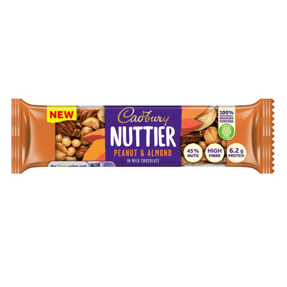 Cadbury Nuttier Almond and Peanut Milk Chocolate Bar