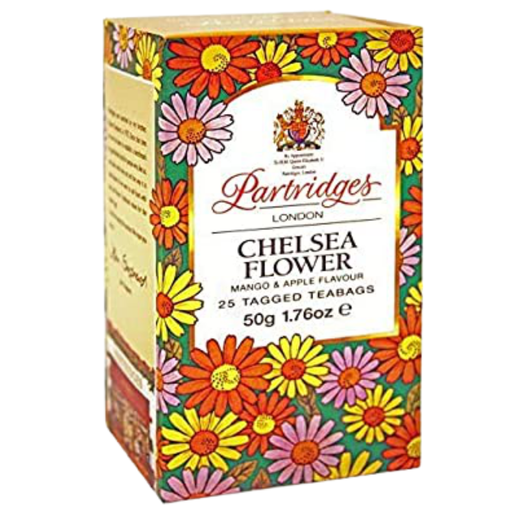 Partridges London 25 Tagged Tea Bags - Chelsea Flower