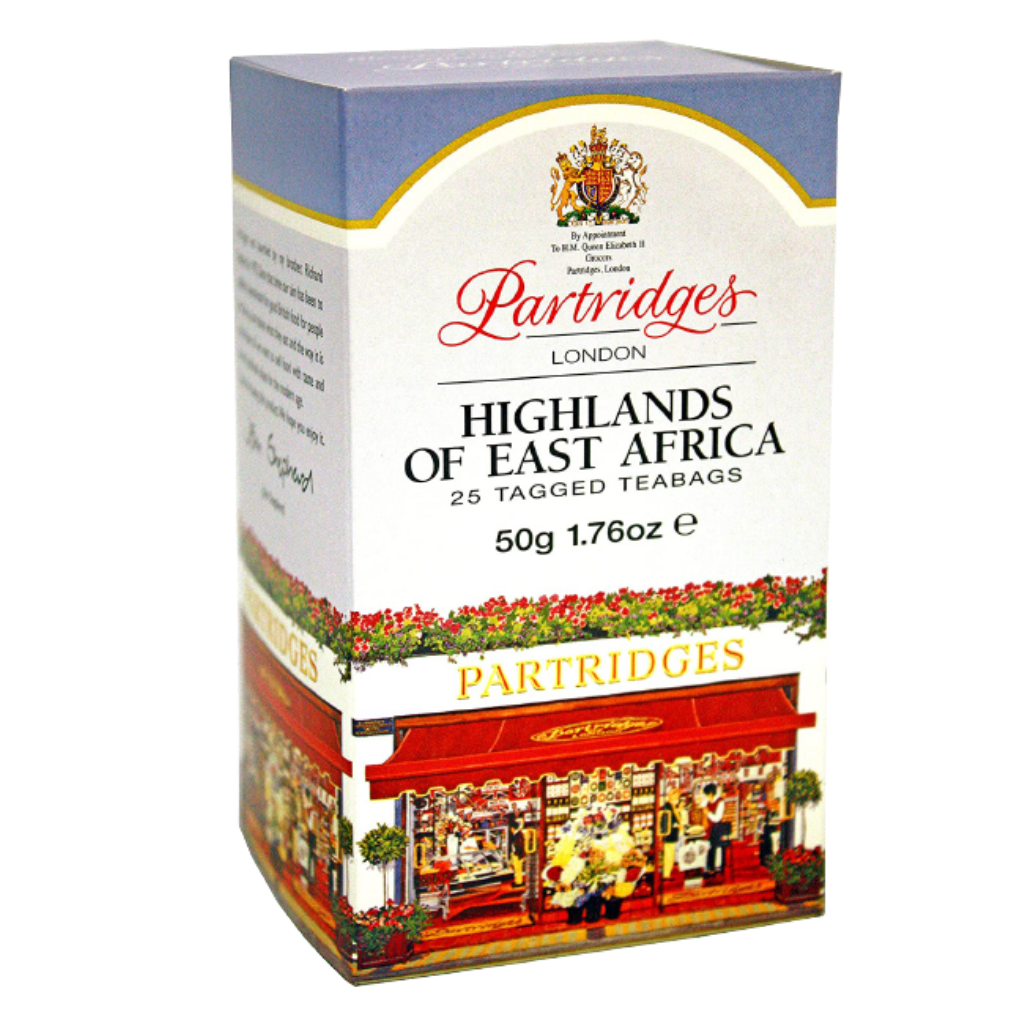 Partridges London 25 Tagged Tea Bags -Highlands of East Africa