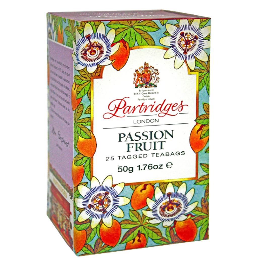 Partridges London 25 Tagged Tea Bags -Passion Fruit