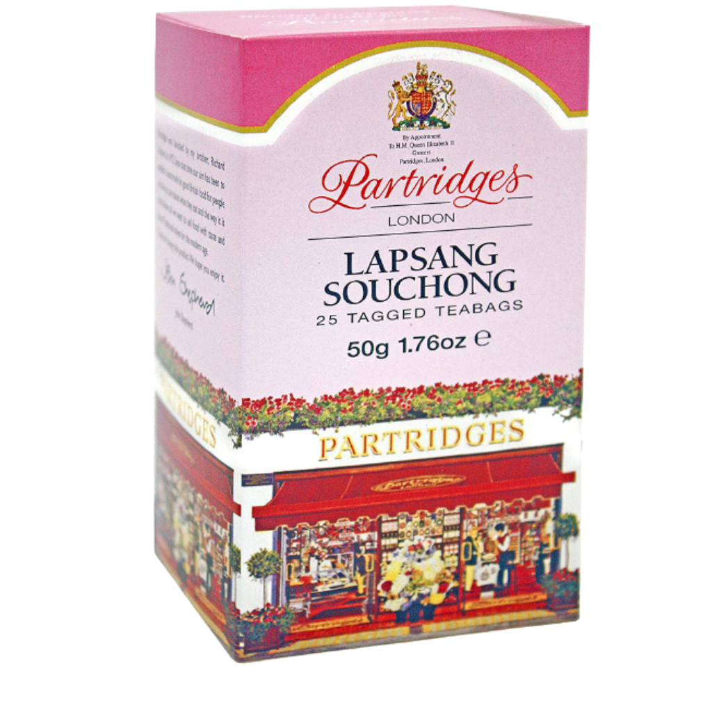Partridges London 25 Tagged Tea Bags -Lapsang Souchong