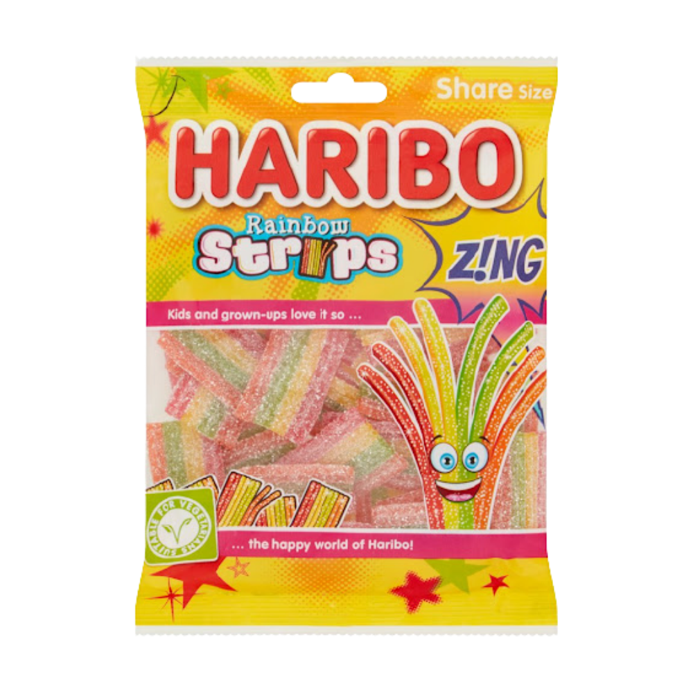 Haribo Rainbow Strips Zing