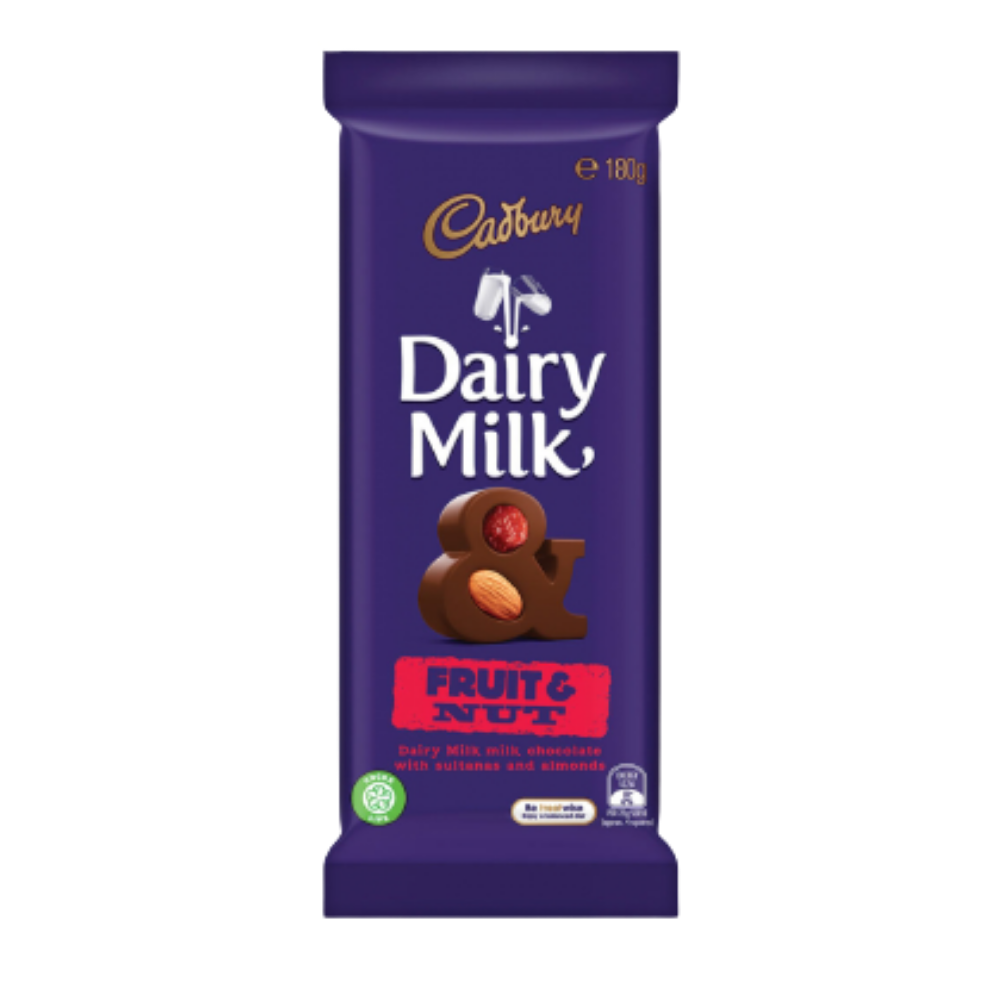 Cadbury Dairy Milk Australia Fruit and Nut Chocolate Block
