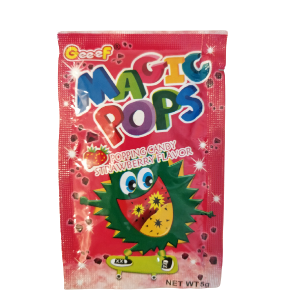 Magic Pops Popping Candy - Strawberry flavour