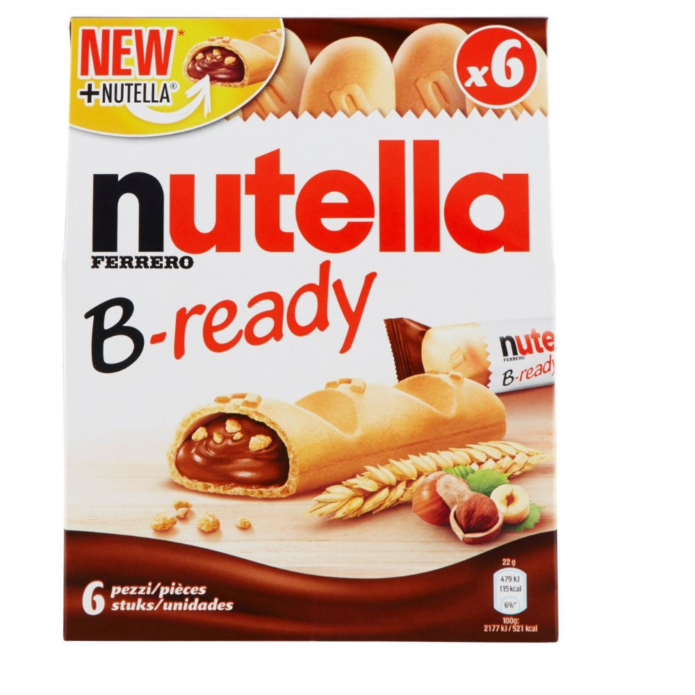 Nutella or nutella be ready crunchy wafer roll filled with nutella ...