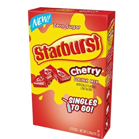 Starburst Zero Sugar Singles to Go Drink Mix -Cherry